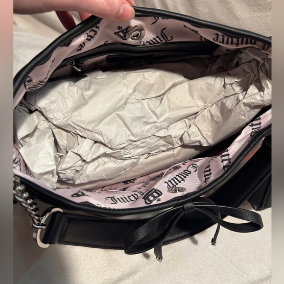 Juicy Couture Black Demure Hobo Style Shoulder Bag NWT - Picture 11 of 16